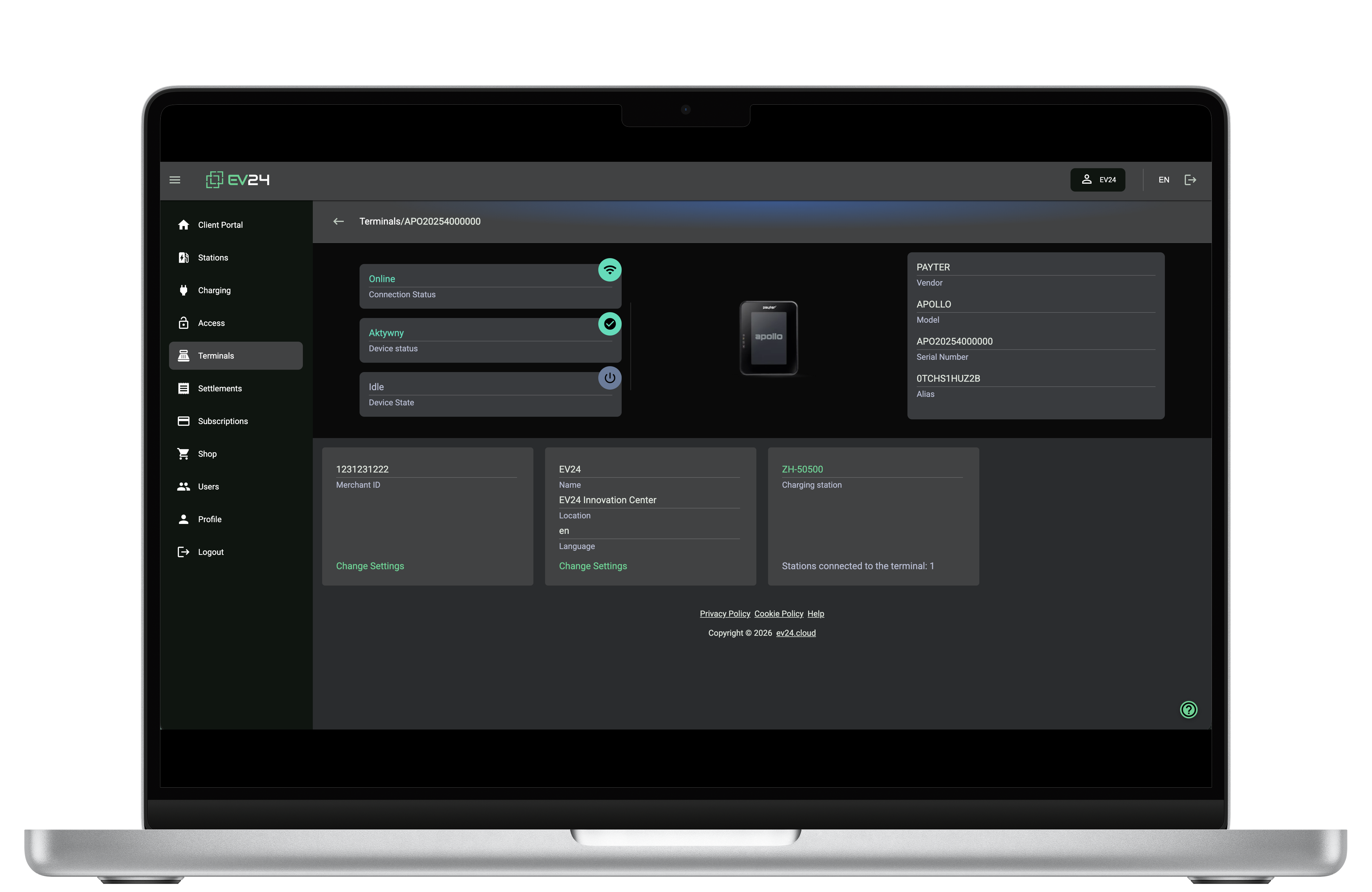 Uruchomienie nowego terminala 